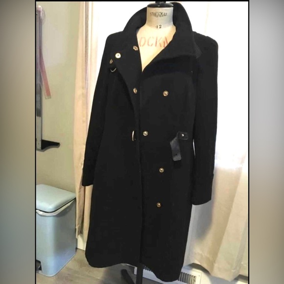 Mango Wool Coat, size large, black - Picture 3 of 4